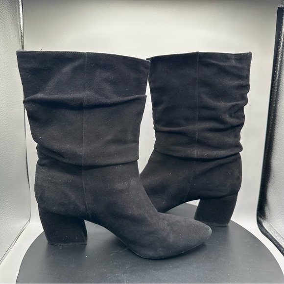 Botkier Skylar Slouched Bootie Pointed Toe Faux Suede Women 7.5 Black - Picture 6 of 9